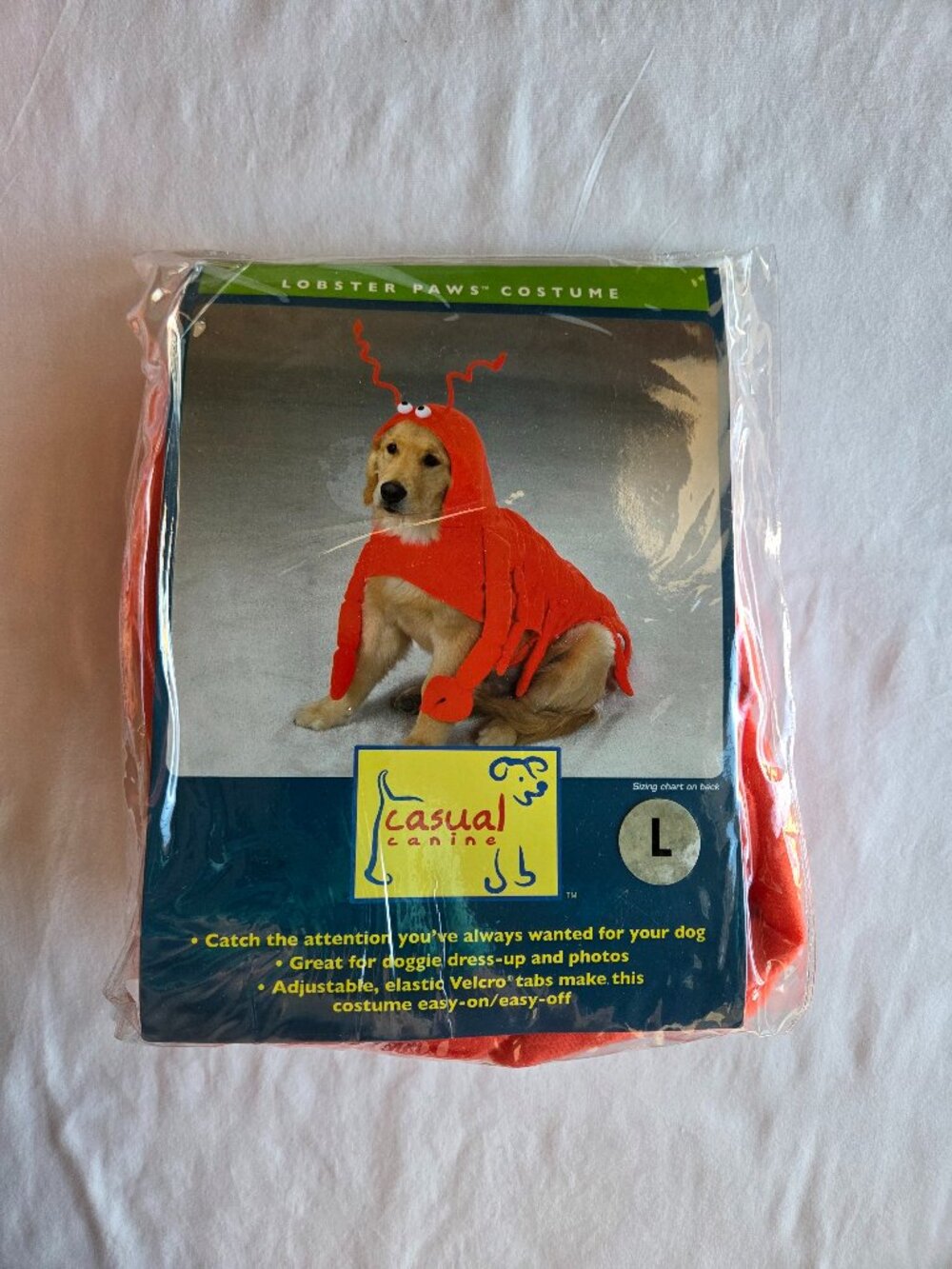 Casual Canine Lobster Paws Dog Costume Large Halloween Crustacean NWT